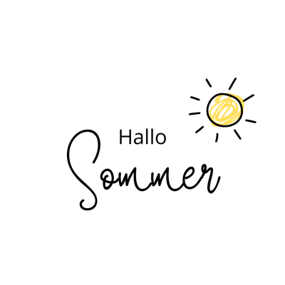Weiß Minimalistisch Illustriert Sommer Sonne Instagram-Post